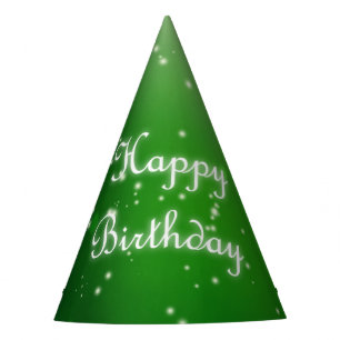 Chapeau féerique vert de fête d'anniversaire