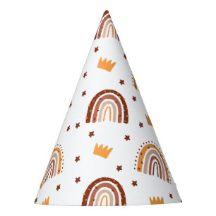 Chapeaux De Fêtes 1er anniversaire Ms Onederful Terracotta Rainbow