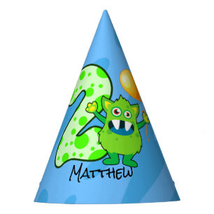 Chapeaux De Fêtes 2ème anniversaire de monstre vert
