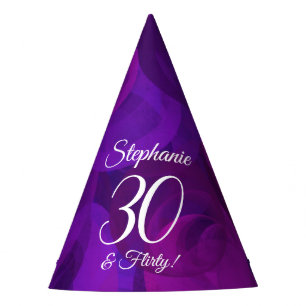 Chapeaux De Fêtes 30 et Flirty Elegant Purple Anniversaire