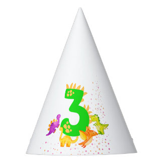 Chapeaux De Fêtes 3rd Birthday. Dinosaur Design. My third birthday.