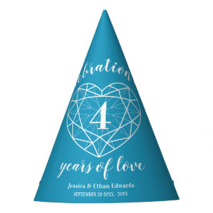 Chapeaux De Fêtes 4e mariage bleu topaz fête anniversaire casquettes