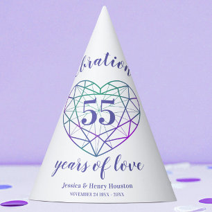 Chapeaux De Fêtes 55e anniversaire de mariage casquettes du parti al