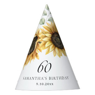 Chapeaux De Fêtes 60e anniversaire Sunflower Eucalyptus Party