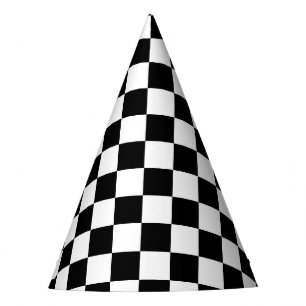 Chapeaux De Fêtes à damiers carré noir et blanc