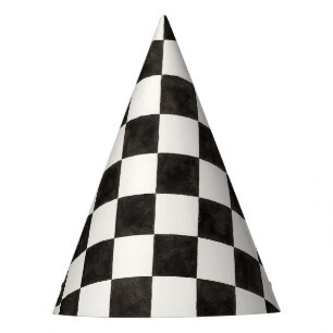 Chapeaux De Fêtes À damiers noir et blanc