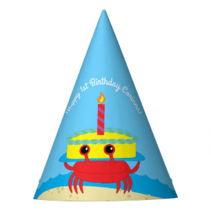 Chapeaux De Fêtes Ă?re fête d'anniversaire de plage mignonne de