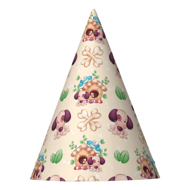Chapeaux De Fêtes Adorable Motif de chien (Devant)