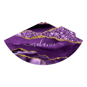 Chapeaux De Fêtes Agate Purple Gold Parties scintillant Nom personna