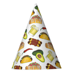 Chapeaux De Fêtes Aliments mexicains Chimichanga Taco Avocado Enchil