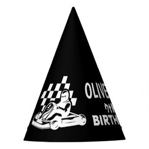 Chapeaux De Fêtes Allez karting, course voiture garçon anniversaire