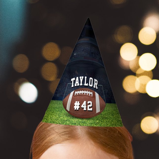 Chapeaux De Fêtes American Football Field Name Team Jersey Numéro (American Football Field Name Team Jersey Number Party Hat)