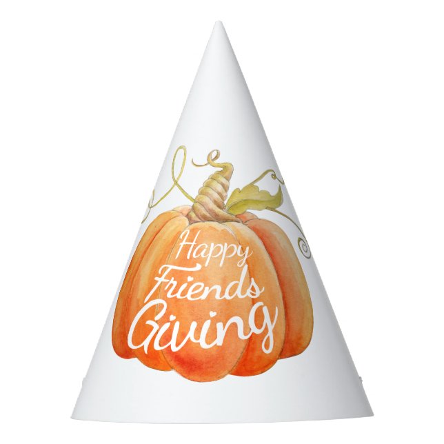 Chapeaux De Fêtes Amical citrouille aquarelle art (Devant)