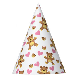 Chapeaux De Fêtes Amour rose Nounours amusant Casquette de fête d'an