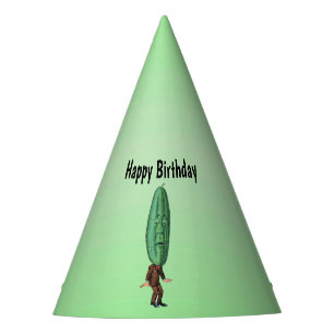 Chapeaux De Fêtes Amusant Anniversaire Pickle Head Homme Brown Suit