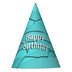 Chapeaux De Fêtes Amusant Turquoise Joyeux anniversaire