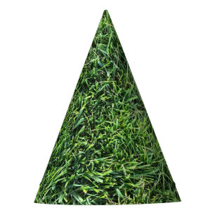 Chapeaux De Fêtes Amusante herbe verte vraie texture photo motif pla