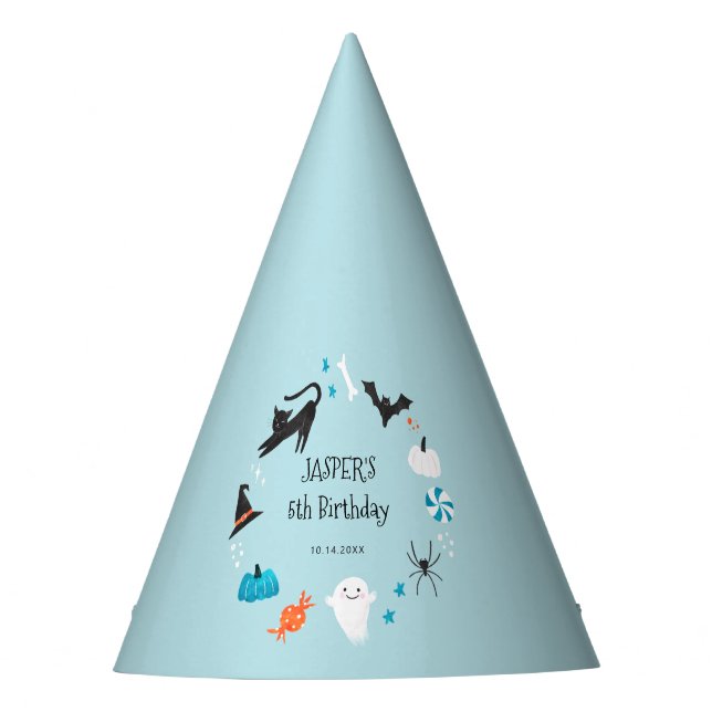 Chapeaux De Fêtes Amusants Halloween Créature Bleu Anniversaire Fête (Devant)