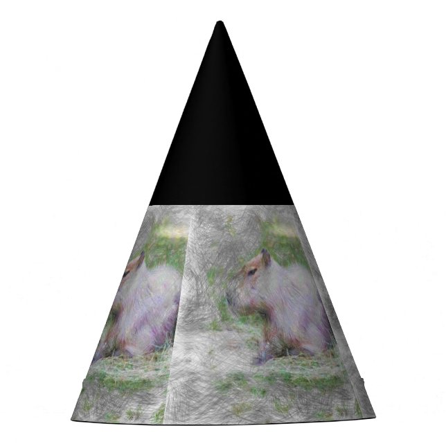 Chapeaux De Fêtes animal artistique capybara (Devant)