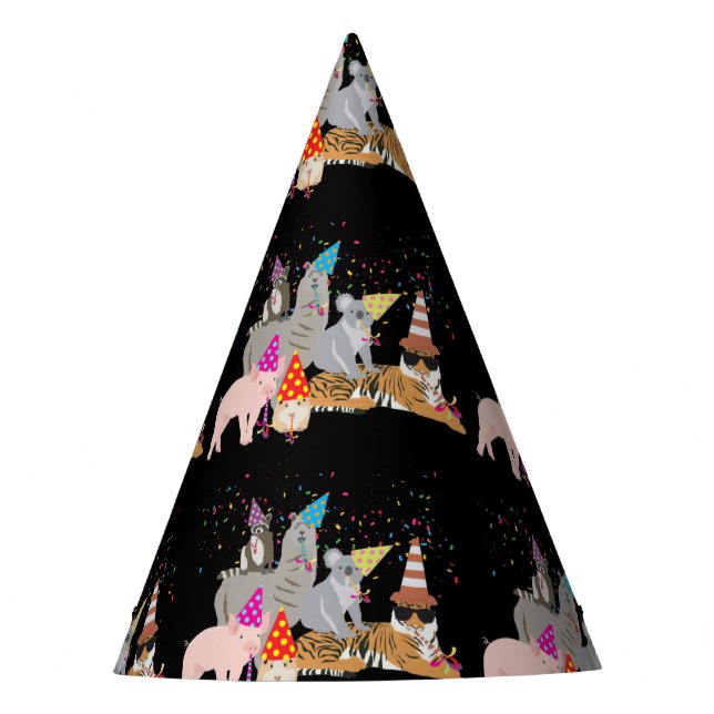 Chapeaux De Fêtes Animaux - Beaux animaux ayant une fête (Devant)
