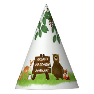 Chapeaux De Fêtes Animaux de fête de la forêt rustique