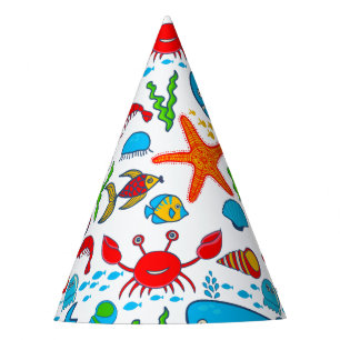 Chapeaux De Fêtes Animaux de mer mignons - Joyeux anniversaire