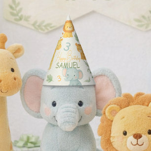 Chapeaux De Fêtes Animaux de Safari Mignons Anniversaire Enfants Jun