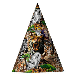 Chapeaux De Fêtes Animaux sauvages de la Savane africaine