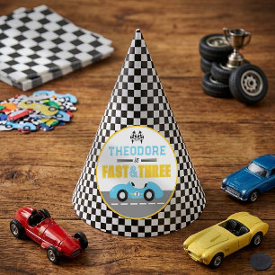 Chapeaux De Fêtes Anniversaire 3 ans Fast & Three Course de voiture