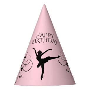 Chapeaux De Fêtes Anniversaire Ballerina Dancing with Music Notes