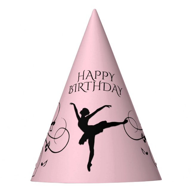 Chapeaux De Fêtes Anniversaire Ballerina Dancing with Music Notes (Devant)