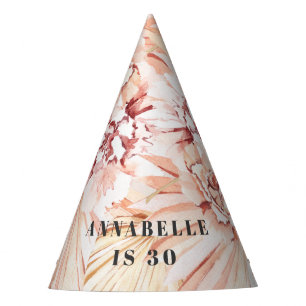 Chapeaux De Fêtes Anniversaire bohème moderne pastel floral