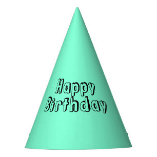 Chapeaux De Fêtes Anniversaire d'Aquamarine solide