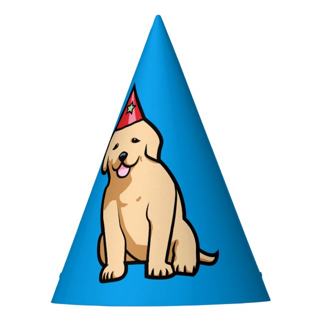 Chapeaux De Fêtes Anniversaire de chiot de golden retriever (Devant)