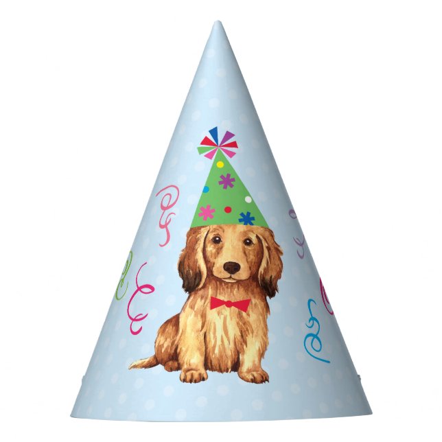 Chapeaux De Fêtes Anniversaire de Dachshund (Devant)