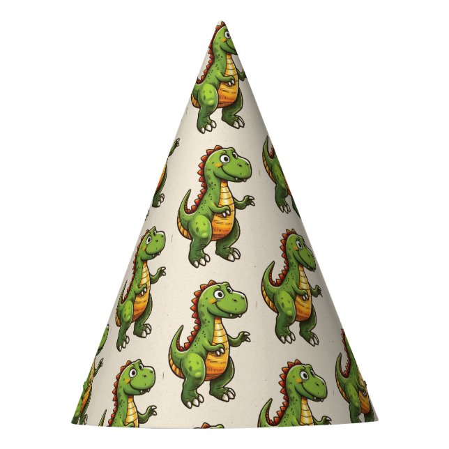 Chapeaux De Fêtes Anniversaire de Dinosaur (Devant)