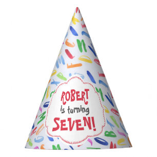 Chapeaux De Fêtes Anniversaire de enfant de coutume d'alphabet