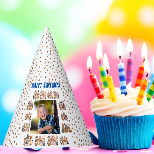 Chapeaux De Fêtes Anniversaire de enfant de thème Personnalisé Photo (Créateur téléchargé)