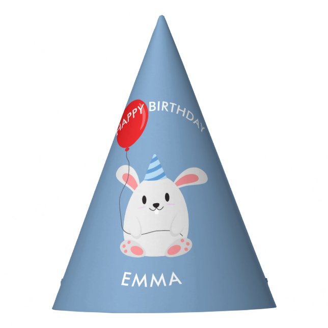 Chapeaux De Fêtes Anniversaire de enfant lapin doux (Devant)