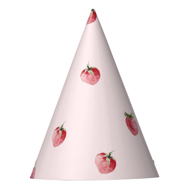 Chapeaux De Fêtes Anniversaire de fraises (Devant)