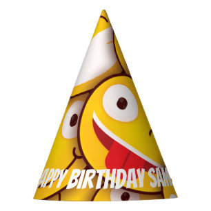 Chapeaux De Fêtes Anniversaire de Kawaii Cute Emoji Emoticon.
