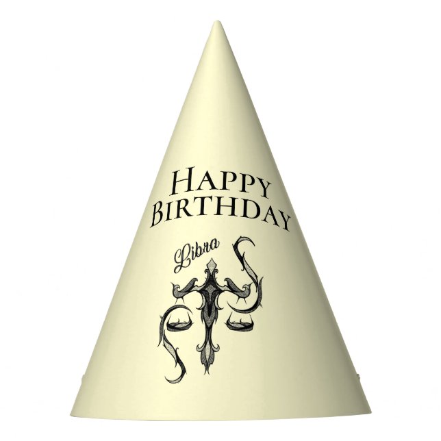 Chapeaux De Fêtes Anniversaire de Libra Zodiac (Devant)