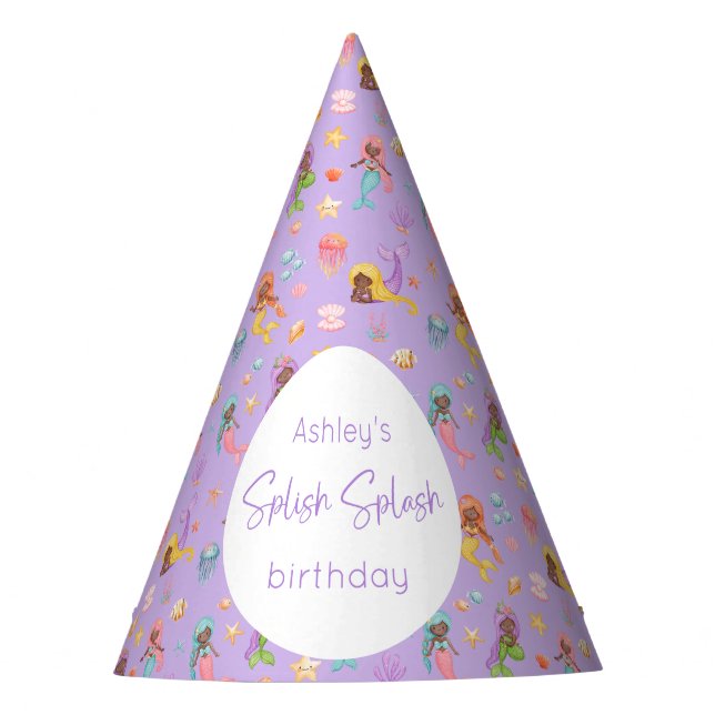 Chapeaux De Fêtes Anniversaire de Mermaid (Devant)
