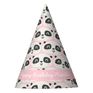 Chapeaux De Fêtes Anniversaire des enfants de panda à caractère mi