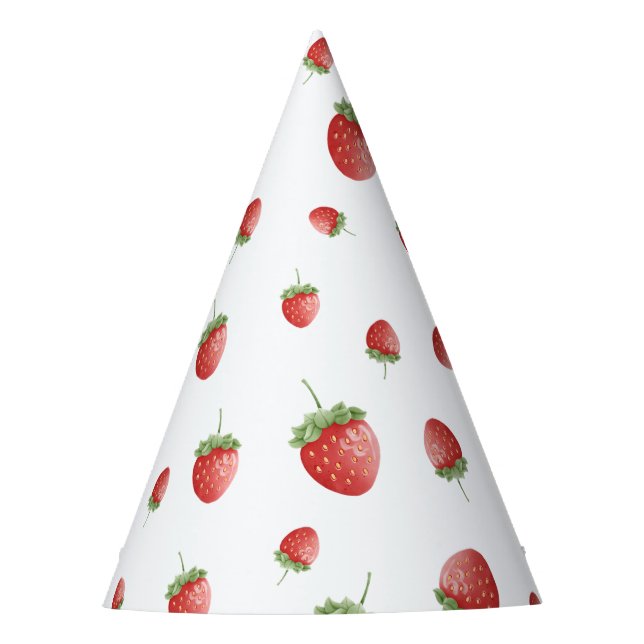 Chapeaux De Fêtes Anniversaire des fraises (Devant)