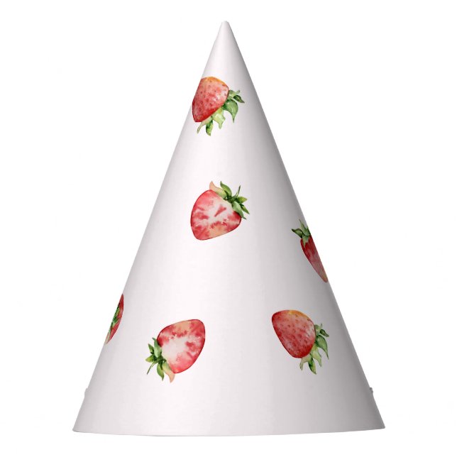 Chapeaux De Fêtes Anniversaire des fraises (Devant)