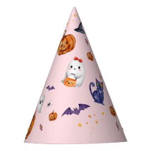 Chapeaux De Fêtes Anniversaire d'Halloween Éffrayant rose