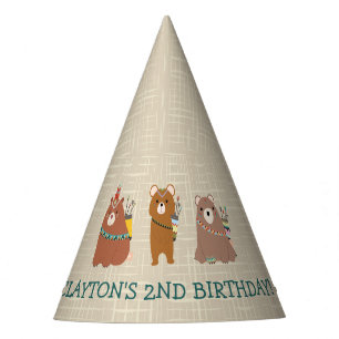Chapeaux De Fêtes Anniversaire d'ours d'amusement de Beary