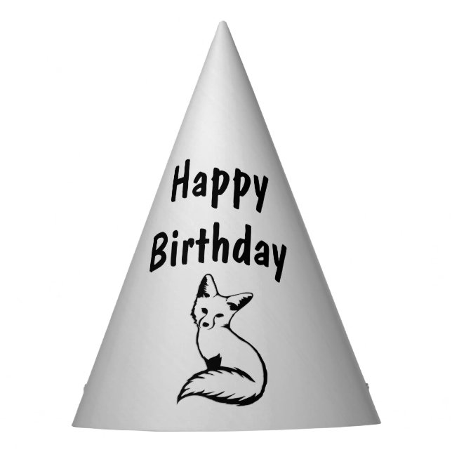 Chapeaux De Fêtes Anniversaire du renard argenté (Devant)