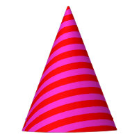 Anniversaire fête rayures rose rouge motif